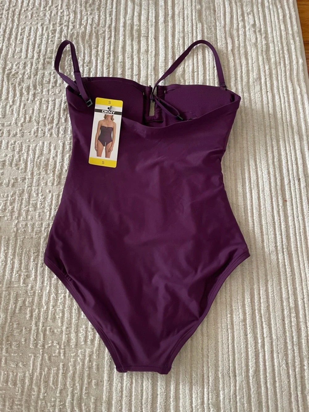 Women’s Plum One-Piece Swimsuit with Removable Straps - Picture 2 of 5